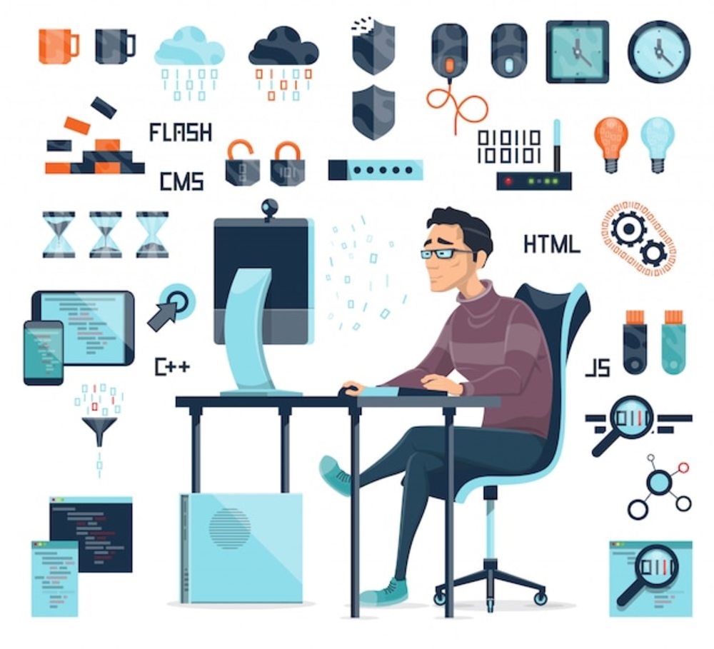 計(jì)算機(jī)編碼圖標(biāo)集 數(shù)字世界的視覺(jué)語(yǔ)言